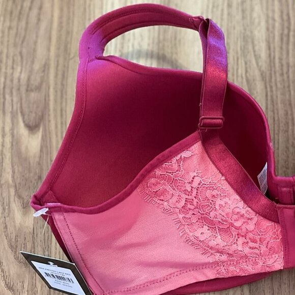 Avenue Woman's Plus-Size Knitted Laced Red Underwire Bra Sz 36DDD - Picture 4 of 12